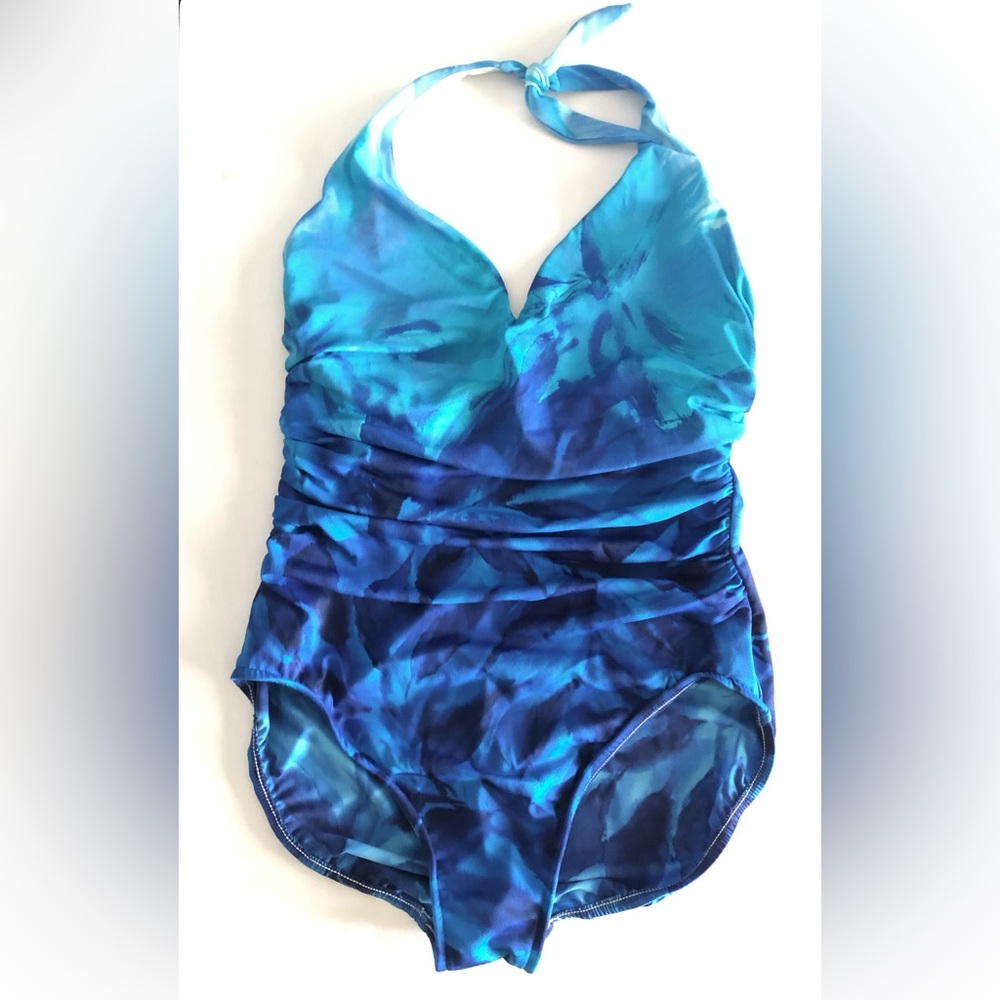 Miraclesuit Shaping Tie-Dye One-Piece Halter Swimsuit